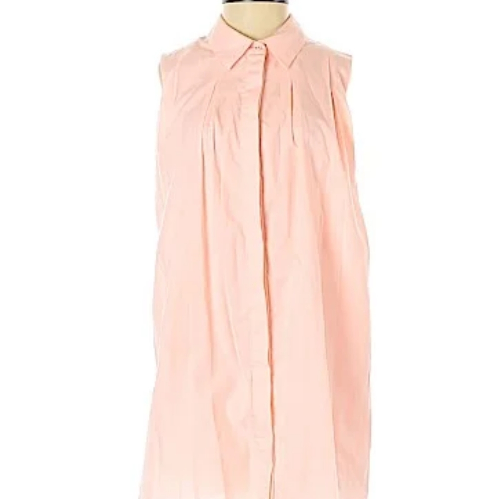 JOA cotton sleeveless shirt dress